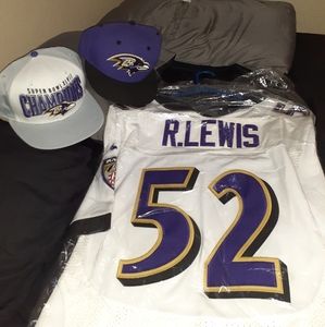 Ray Lewis stitched jersey with hats